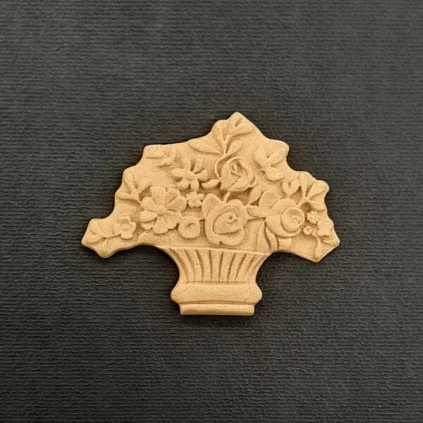 Ξυλόγλυπτο Διακοσμητικό Λουλούδια 6εκ.Χ4,5εκ.