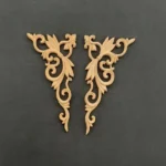 Ξυλόγλυπτο Διακοσμητικό Σετ 2 Τεμαχίων 15εκ.Χ6εκ.