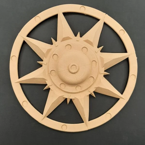 Ξυλόγλυπτο Διακοσμητικό Τιμόνι-Αστέρι Διάμετρος 24,5εκ.