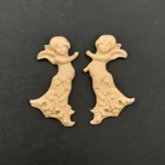 Ξυλόγλυπτο Διακοσμητικό Άγγελοι 3εκ.Χ5,5εκ.