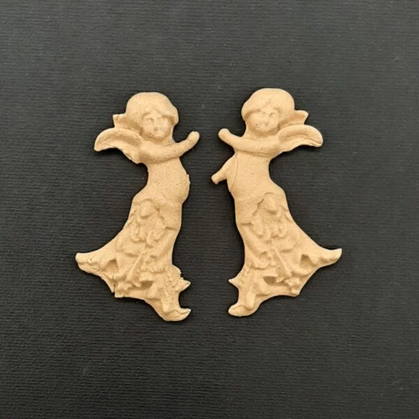 Ξυλόγλυπτο Διακοσμητικό Άγγελοι 3εκ.Χ5,5εκ.