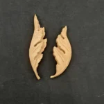 Ξυλόγλυπτο Διακοσμητικό Σετ 2 Τεμαχίων Φύλλα