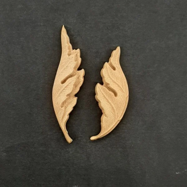 Ξυλόγλυπτο Διακοσμητικό Σετ 2 Τεμαχίων Φύλλα