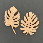 Ξυλόγλυπτο Διακοσμητικό Σετ 2 Τεμαχίων Φύλλα