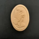 Ξυλόγλυπτο Διακοσμητικό Καμέο (Cameo)  8εκ. Χ 6εκ.