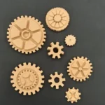 Ξυλόγλυπτο Διακοσμητικό Γρανάζι σετ 8 Τεμαχίων