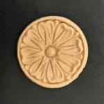 Ξυλόγλυπτο Διακοσμητικό Λουλούδι Ροζέτα Διάμετρος 6εκ.