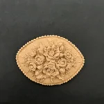 Ξυλόγλυπτο Διακοσμητικό Λουλούδι Οβάλ 8εκ. Χ 6εκ.