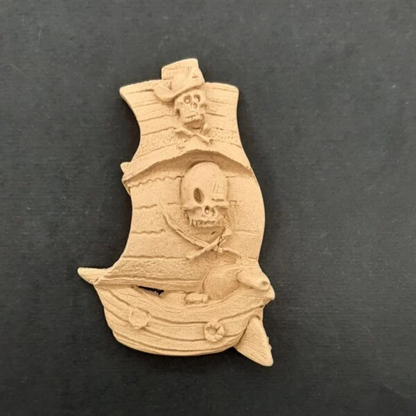 Ξυλόγλυπτο Διακοσμητικό  Πειρατικό Καράβι 7εκ. Χ 4εκ.