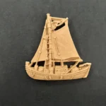 Ξυλόγλυπτο Διακοσμητικό Βάρκα 5εκ. Χ 5εκ.
