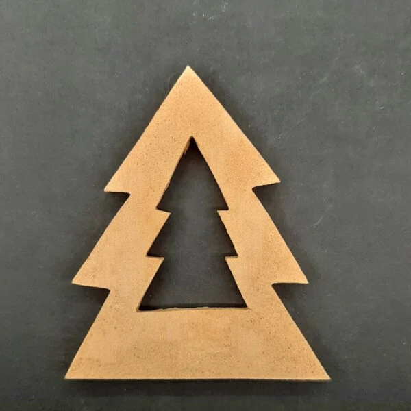 Ξυλόγλυπτο Διακοσμητικό Χριστουγεννιάτικο Δέντρο 9,8εκ. Χ 11εκ.