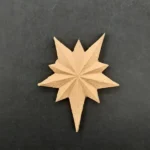 Ξυλόγλυπτο Διακοσμητικό Αστέρι 6,5εκ. Χ 6εκ.