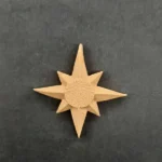 Ξυλόγλυπτο Διακοσμητικό Αστέρι 4 εκ. Χ 4εκ.