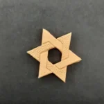 Ξυλόγλυπτο Διακοσμητικό Αστέρι 4,5εκ. Χ 4,5εκ.