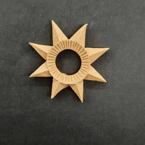 Ξυλόγλυπτο Διακοσμητικό Αστέρι 4,5εκ. Χ 4,5εκ.