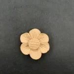 Ξυλόγλυπτο Διακοσμητικό Λουλούδι Ροζέτα Διάμετρος  3εκ.