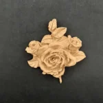 Ξυλόγλυπτο Διακοσμητικό Τριαντάφυλλο 6εκ. Χ 6εκ.