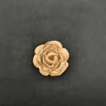 Ξυλόγλυπτο Διακοσμητικό Λουλούδι Τριαντάφυλλο 3,5εκ. Χ 3,5εκ.