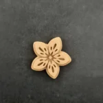 Ξυλόγλυπτο Διακοσμητικό Λουλούδι  2,5εκ. Χ 2,5εκ.