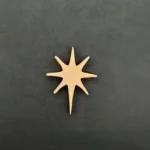 Ξυλόγλυπτο Διακοσμητικό Αστέρι 5εκ. Χ 3,5εκ.