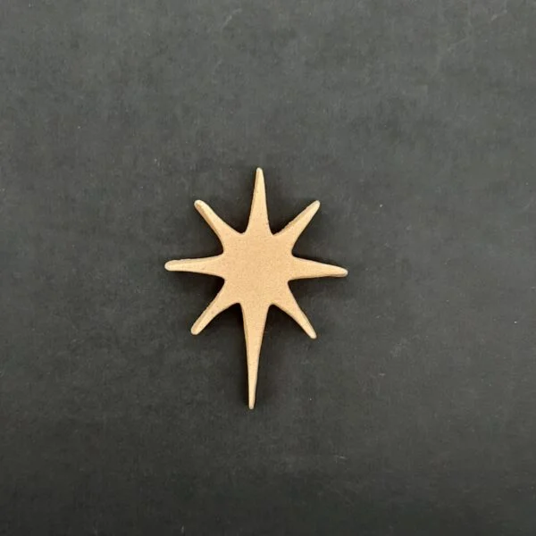 Ξυλόγλυπτο Διακοσμητικό Αστέρι 5εκ. Χ 3,5εκ.