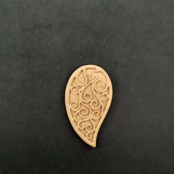 Ξυλόγλυπτο Διακοσμητικό Φύλλο 4,5εκ. Χ 2εκ.