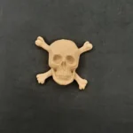 Ξυλόγλυπτος Διακοσμητικός Νεκροκεφαλή 4εκ. Χ 5εκ.