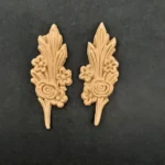 Ξυλόγλυπτο Διακοσμητικό Σετ 2 τεμαχίων   8εκ. Χ 3,1εκ.