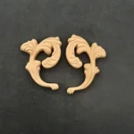 Ξυλόγλυπτο Διακοσμητικό σετ 2 Τεμαχίων 4εκ. Χ 2εκ.