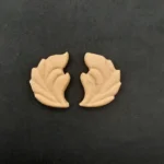 Ξυλόγλυπτο Διακοσμητικό Φύλλο σετ 2 Τεμαχίων 3εκ. Χ 2εκ.