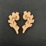 Ξυλόγλυπτο Διακοσμητικό σετ 2 Τεμαχίων 4εκ. Χ 1εκ.