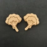 Ξυλόγλυπτο Διακοσμητικό σετ 2 Τεμαχίων 3εκ. Χ 1εκ.