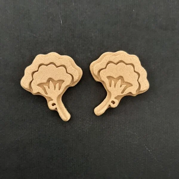 Ξυλόγλυπτο Διακοσμητικό σετ 2 Τεμαχίων 3εκ. Χ 1εκ.