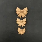 Ξυλόγλυπτο Διακοσμητικό Φιόγκος σετ 3 Τεμαχίων