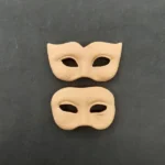 Ξυλόγλυπτο Διακοσμητικό Μάσκα σετ 2 Τεμαχίων 4εκ. Χ 2εκ.