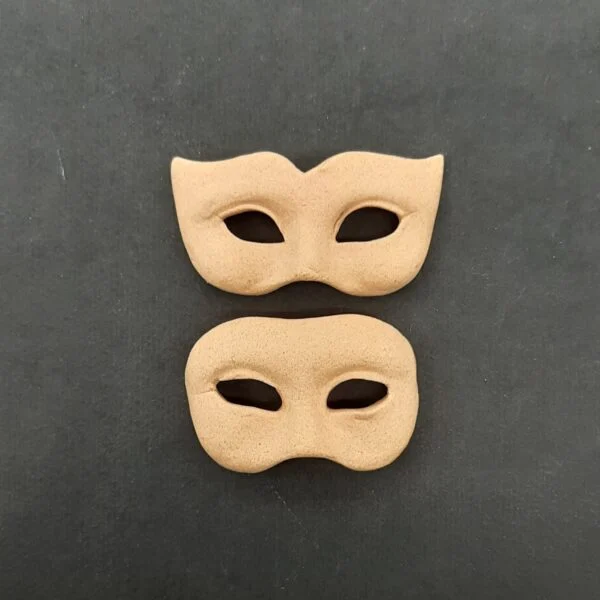 Ξυλόγλυπτο Διακοσμητικό Μάσκα σετ 2 Τεμαχίων 4εκ. Χ 2εκ.