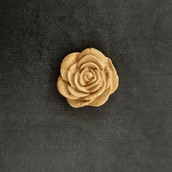 Ξυλόγλυπτο Διακοσμητικό Τριαντάφυλλο 1εκ. Χ 1εκ.