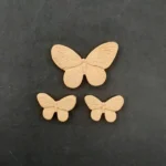 Ξυλόγλυπτο Διακοσμητικό Πεταλούδα σετ 3 Τεμαχίων