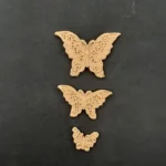 Ξυλόγλυπτο Διακοσμητικό Πεταλούδα  Σετ 3 Τεμαχίων 5εκ. Χ 3εκ.