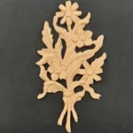 Ξυλόγλυπτο Διακοσμητικό Λουλούδι Μπουκέτο 22,7εκ. Χ 12,6εκ.