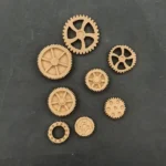 Ξυλόγλυπτο Διακοσμητικό Γρανάζι σετ 8 Τεμαχίων