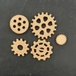 Ξυλόγλυπτο Διακοσμητικό Γρανάζι σετ 5 Τεμαχίων