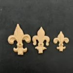 Ξυλόγλυπτο Διακοσμητικό Βασιλικό Κρίνο σετ 3 Τεμαχίων