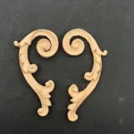 Ξυλόγλυπτο Διακοσμητικό Σετ 2 Τεμαχίων  9εκ. Χ 4,5εκ.