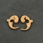 Ξυλόγλυπτο Διακοσμητικό Διακοσμητικό σετ 2 Τεμαχίων 1εκ. Χ 1εκ.