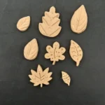 Ξυλόγλυπτο Διακοσμητικό  Φύλλο σετ 8 Τεμαχίων