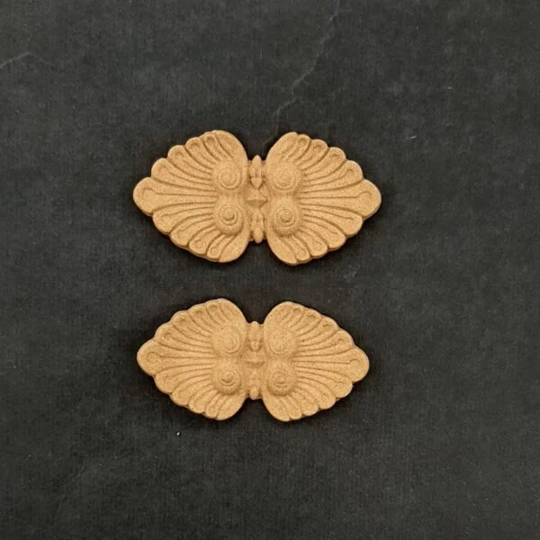 Ξυλόγλυπτο Διακοσμητικό Σετ 2 τεμαχίων 4εκ. Χ 2εκ.