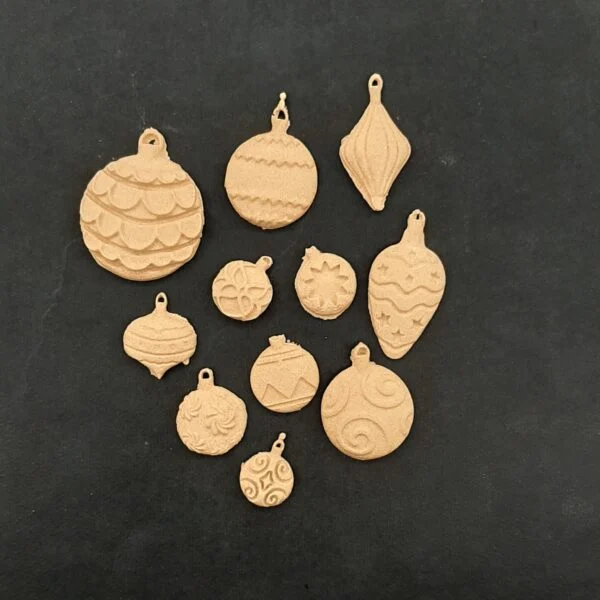 Ξυλόγλυπτο Διακοσμητικό Χριστουγεννιάτικο Στολίδι σετ 11 Τεμαχίων