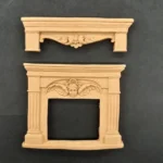 Ξυλόγλυπτο Διακοσμητικό Τζάκι σετ 2 Τεμαχίων 6εκ. Χ 8εκ.