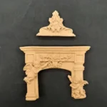 Ξυλόγλυπτο Διακοσμητικό Τζάκι σετ 2 Τεμαχίων 6,8εκ. Χ 8,8εκ.